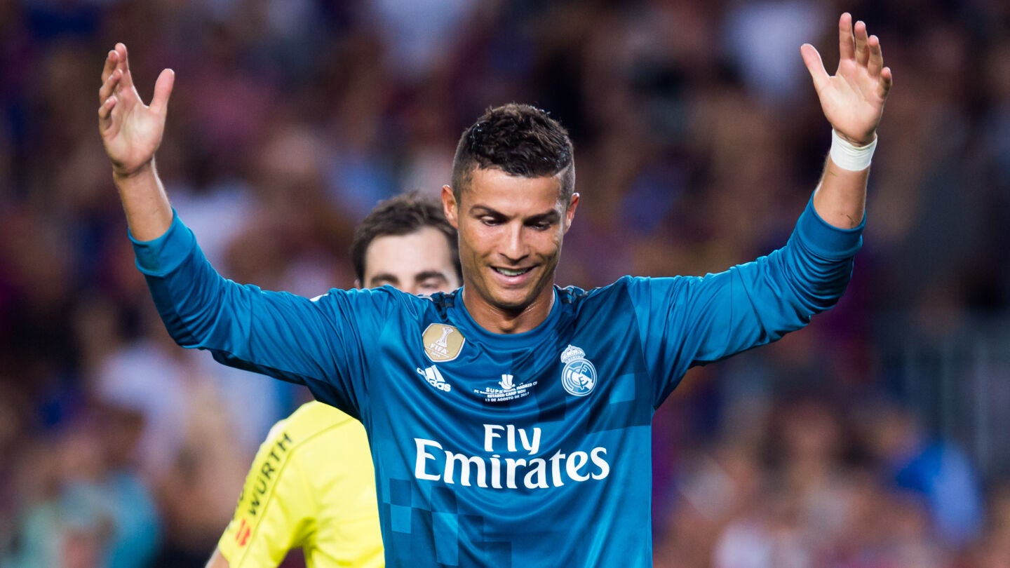 Cristiano Ronaldo, indignado tras su expulsi&oacute;n en el Camp Nou