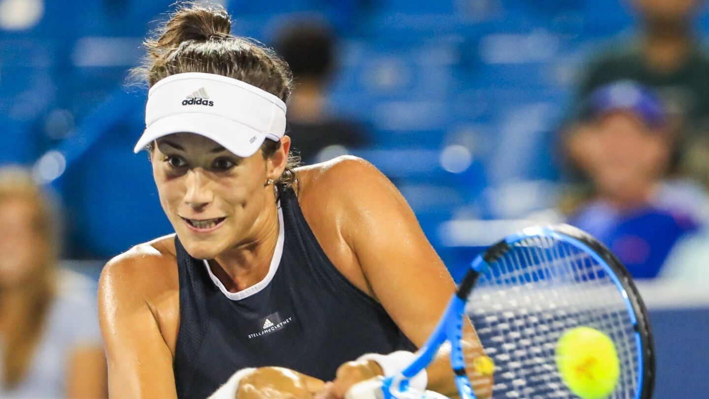 Muguruza, en su partido contra Beatriz Haddad