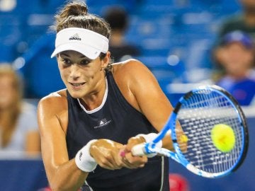 Muguruza, en su partido contra Beatriz Haddad Muguruza, en su partido contra Beatriz Haddad