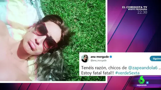 La respuesta de Ana Morgade a las críticas a su pelo verde La respuesta de Ana Morgade a las críticas a su pelo verde