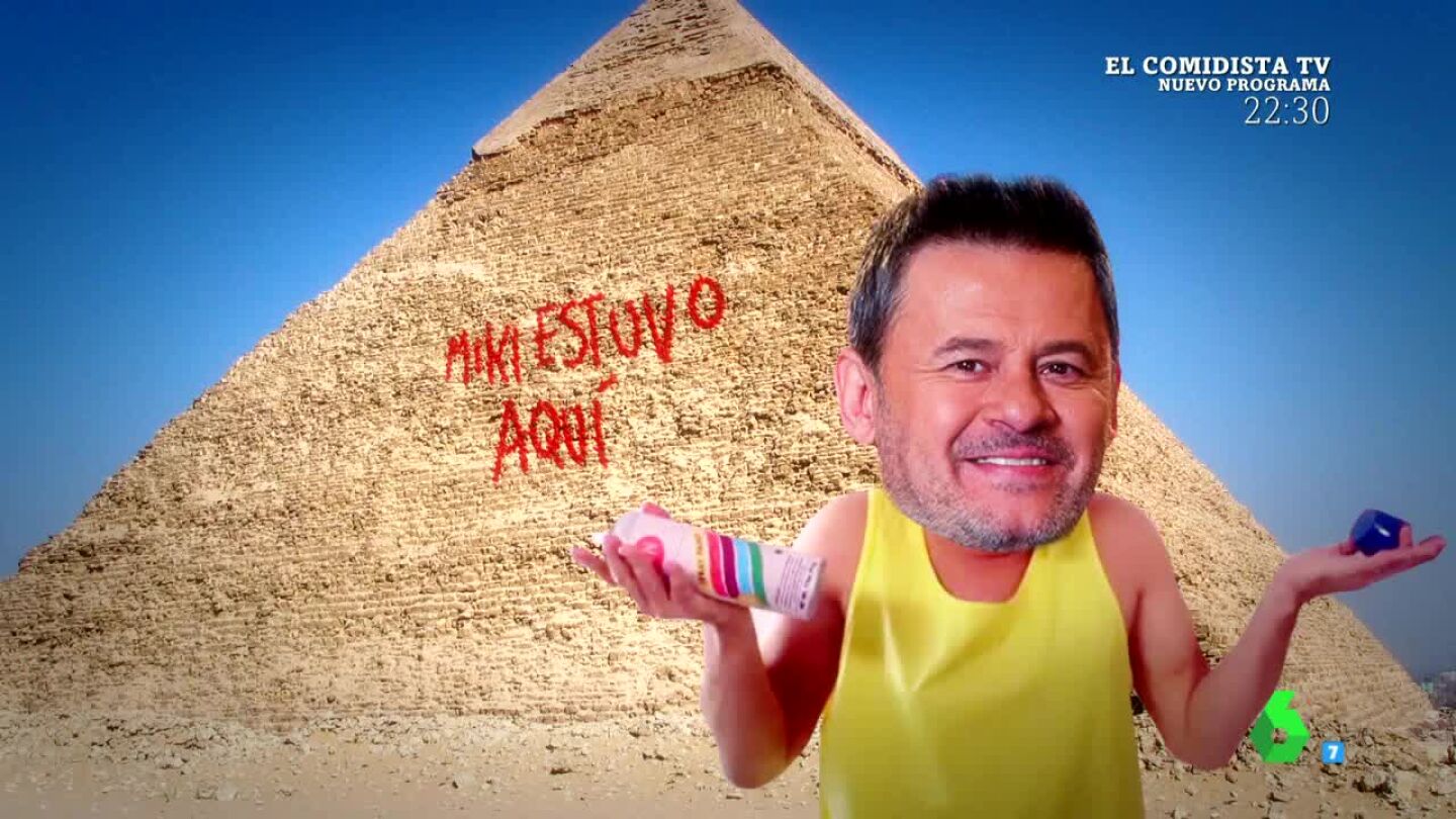 La gamberrada de Miki Nadal en la pir&aacute;mide de Keops
