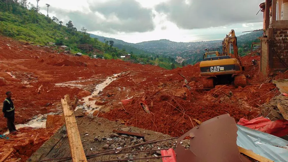 Deslizamiento de tierras en Sierra Leona Deslizamiento de tierras en Sierra Leona