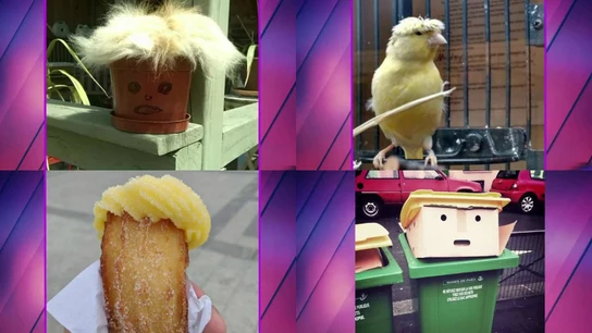 La calle se llena de representaciones del presidente de EEUU La calle se llena de representaciones del presidente de EEUU