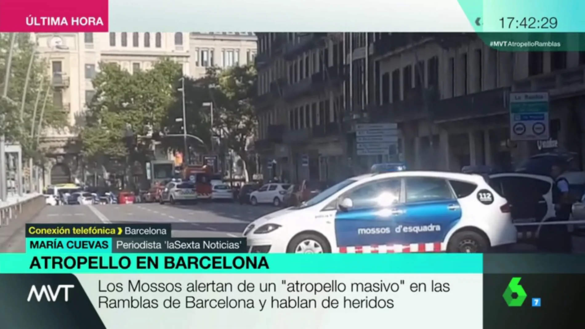 Atropello masivo en Barcelona