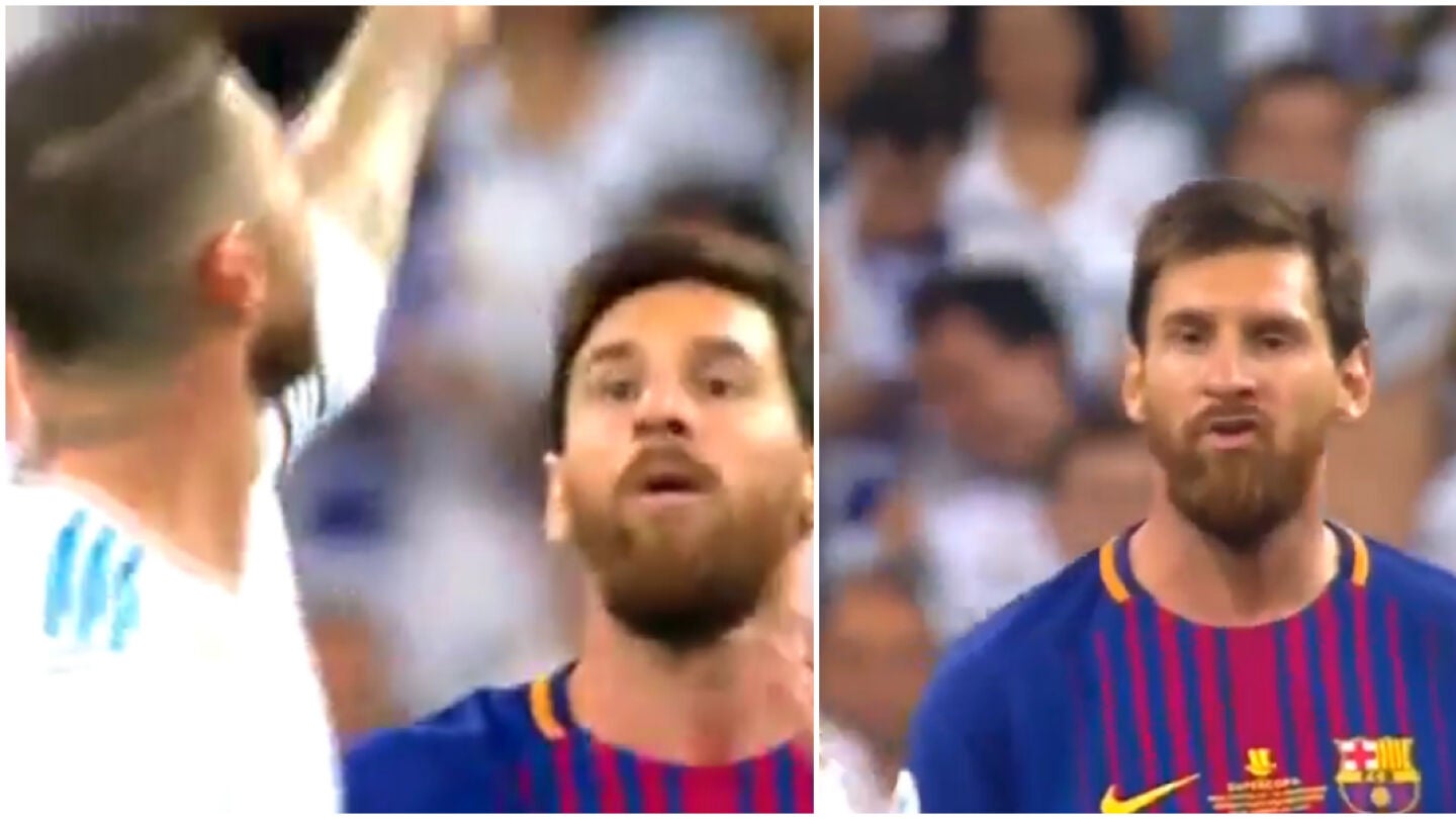 Sergio Ramos y el gesto que enfad&oacute; a Messi