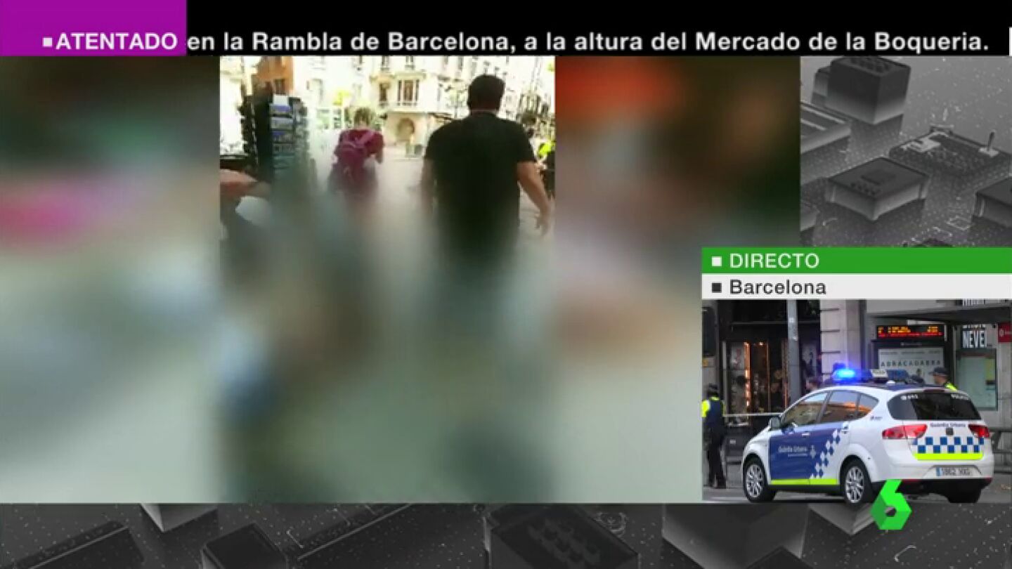 Im&aacute;genes editadas y pixeladas tras el atropello en Barcelona