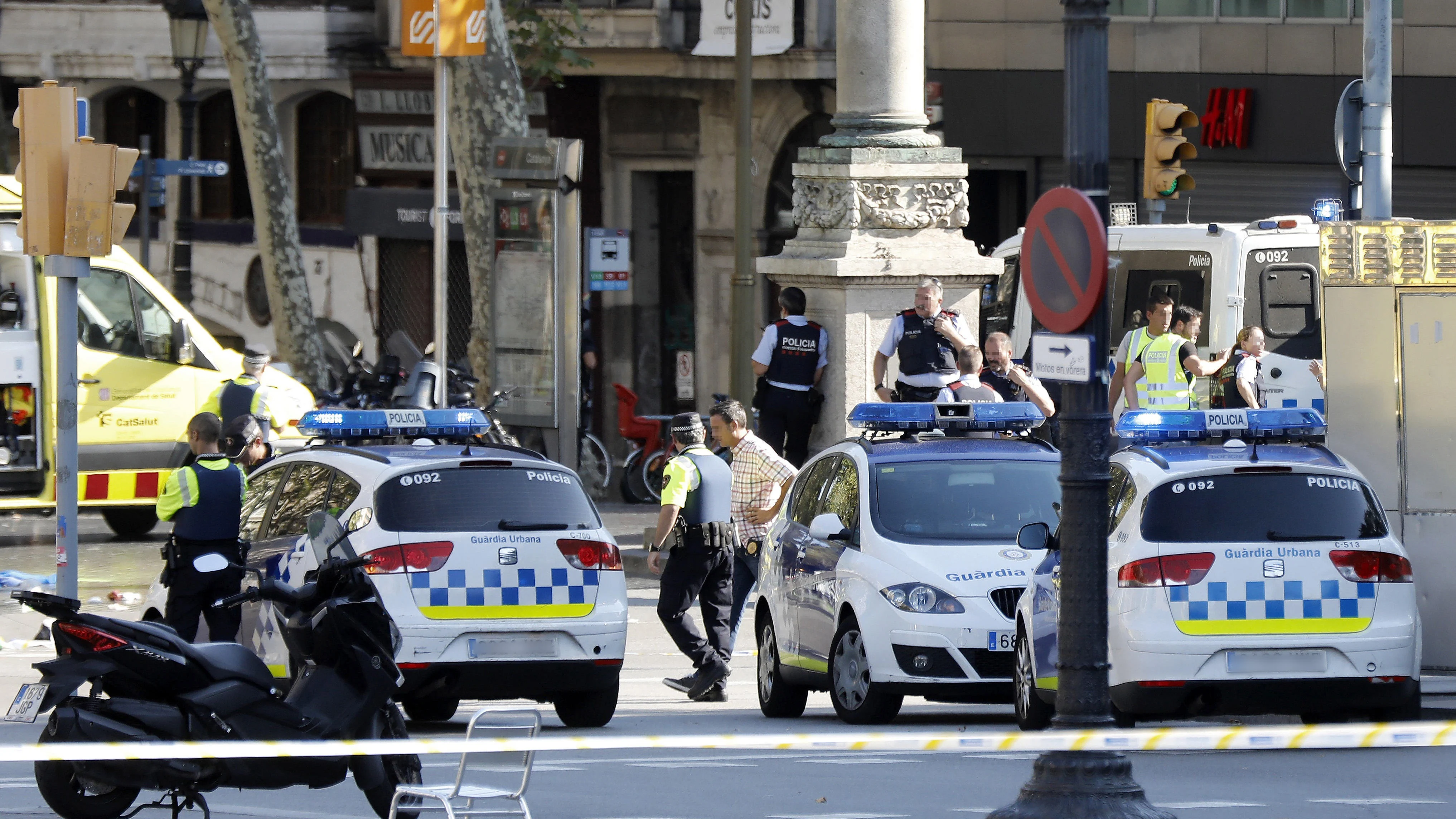 Dispositivo policial en Las Ramblas