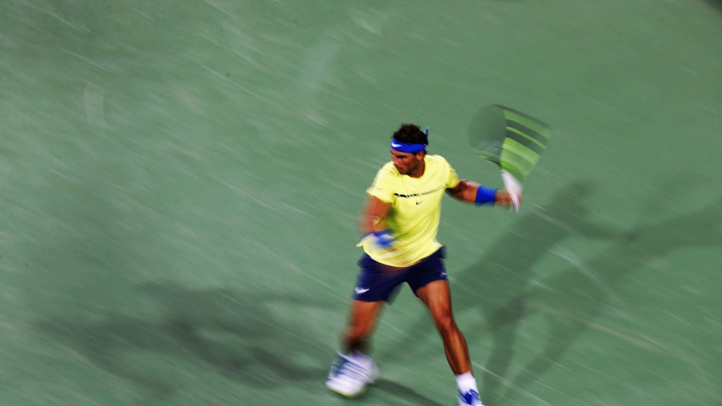 Rafa Nadal, durante su partido en Cincinnati contra Gasquet
