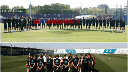 El Barcelona y el Real Madrid, guardando minutos de silencio por los atentados de Barcelona El Barcelona y el Real Madrid, guardando minutos de silencio por los atentados de Barcelona