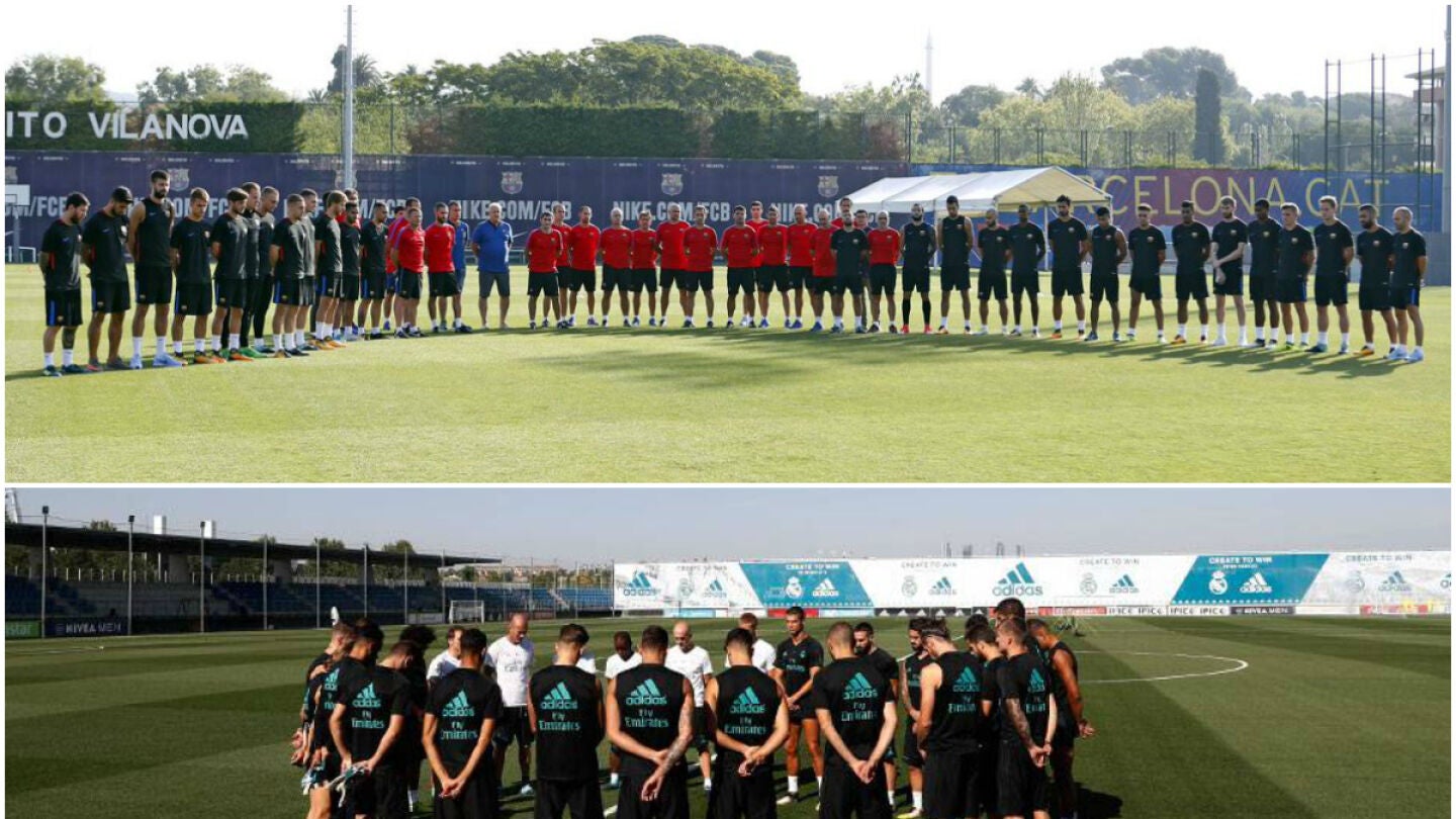 El Barcelona y el Real Madrid, guardando minutos de silencio por los atentados de Barcelona