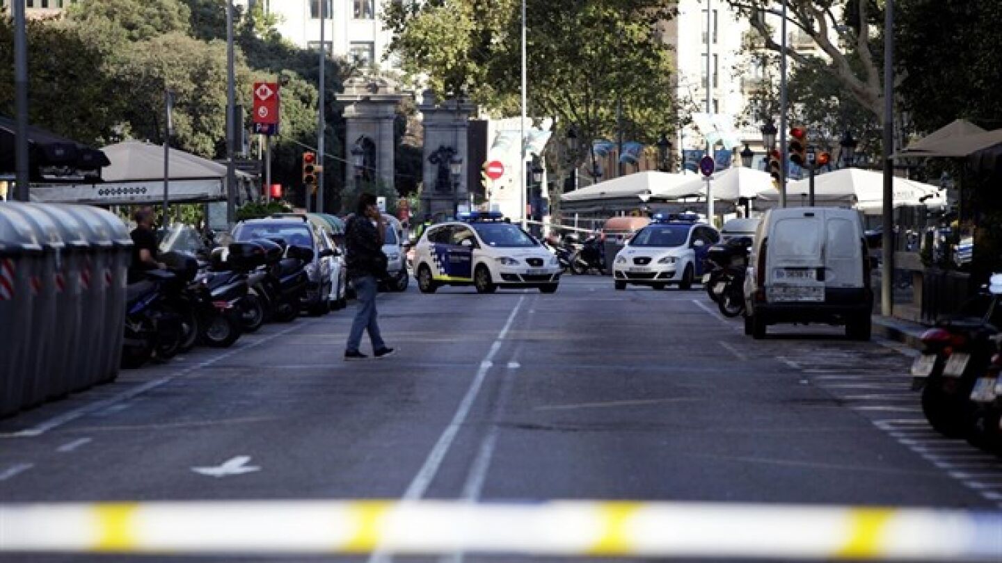 Control policial en Barcelona tras el atentado