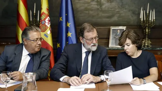 Mariano Rajoy, Juan Ignacio Zoido y Soraya Sáenz de Santamaría Mariano Rajoy, Juan Ignacio Zoido y Soraya Sáenz de Santamaría