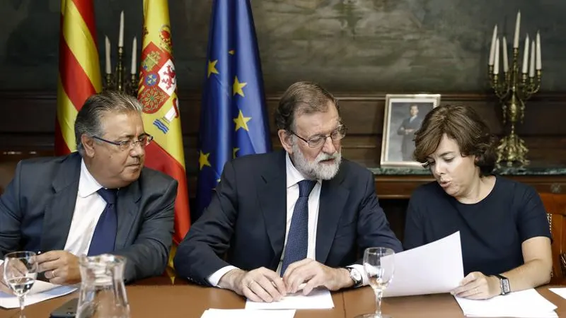 Mariano Rajoy, Juan Ignacio Zoido y Soraya Sáenz de Santamaría