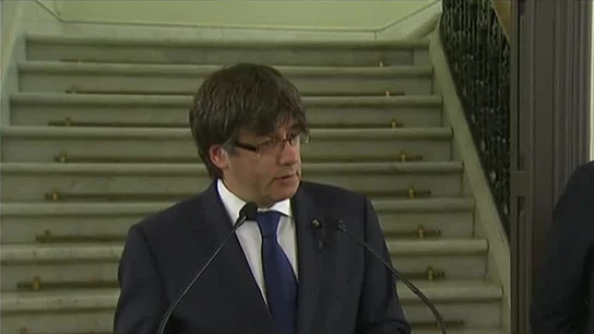 Carles Puigdemont, junto a Mariano Rajoy Carles Puigdemont, junto a Mariano Rajoy