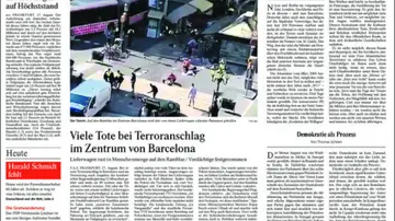 La portada del 'Frankfurter Allgemeine' tras el atentado en Barcelona