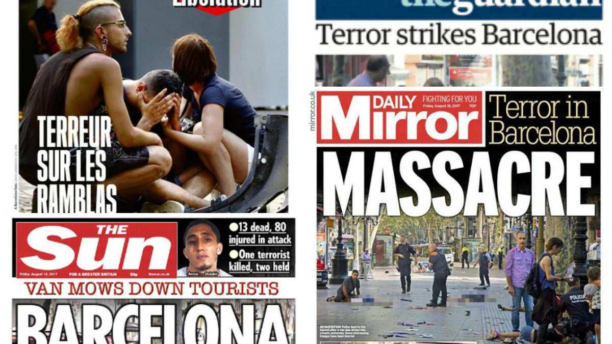 Las portadas internacionales tras el atentado de Barcelona