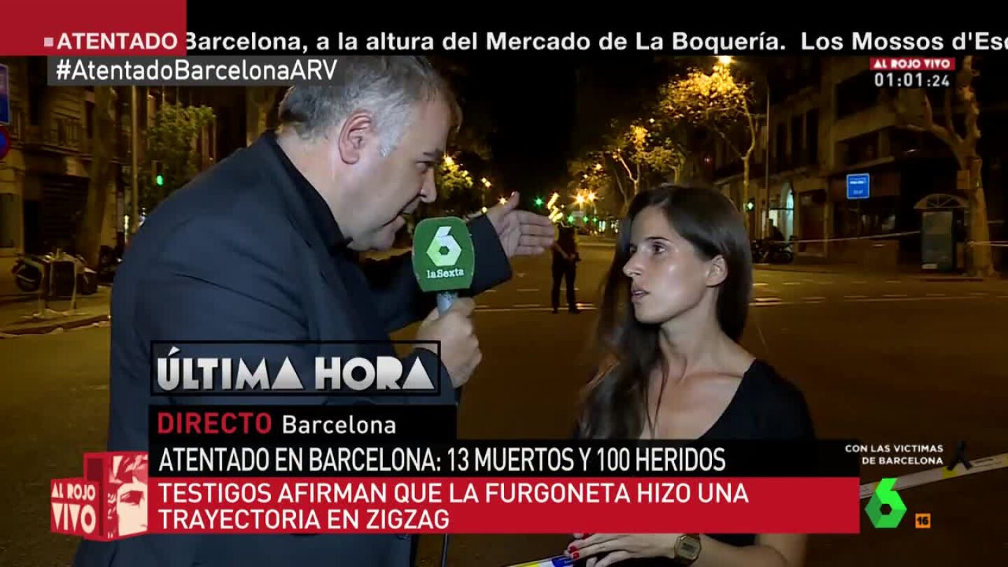 Ferreras entrevista a una vecina de Barcelona tras el atentado