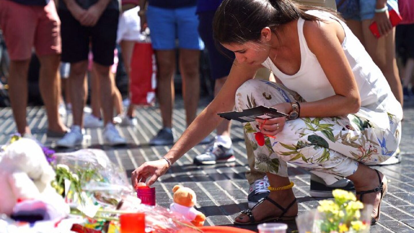Homenaje a las v&iacute;ctimas en Barcelona
