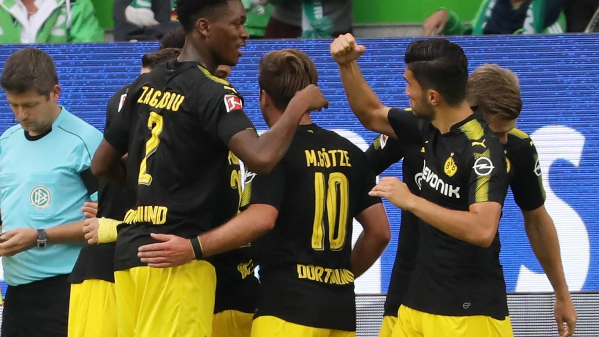 El Borussia Dortmund celebra un gol El Borussia Dortmund celebra un gol