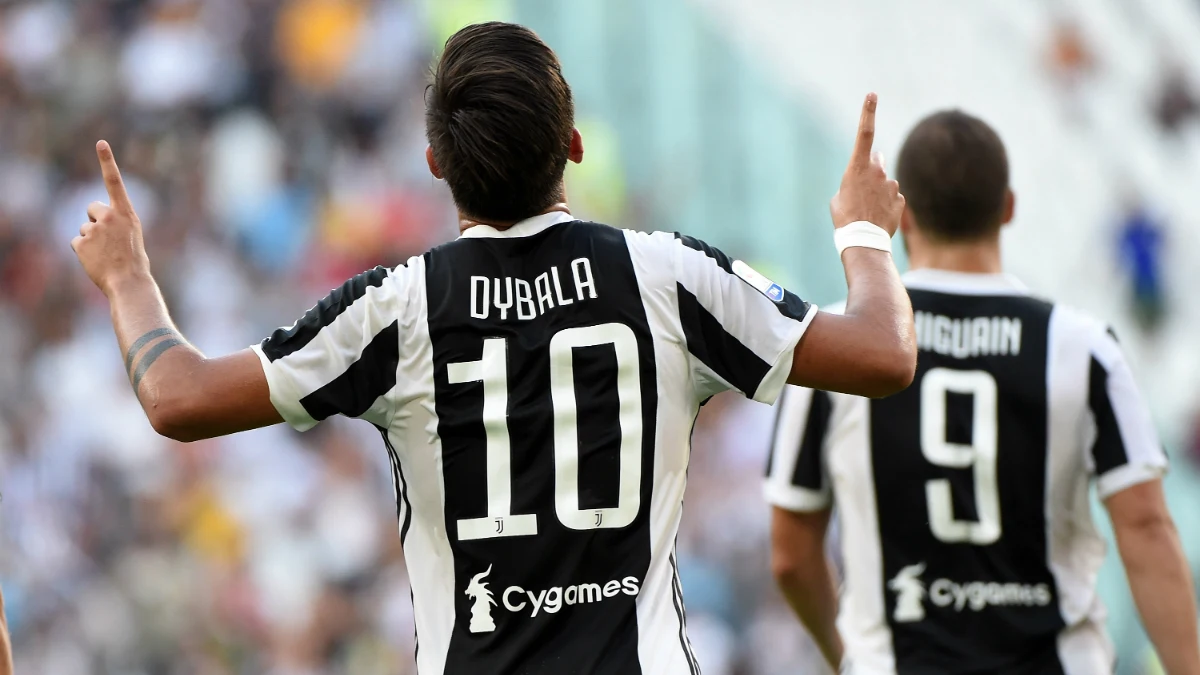 Dybala celebra un gol con la Juventus