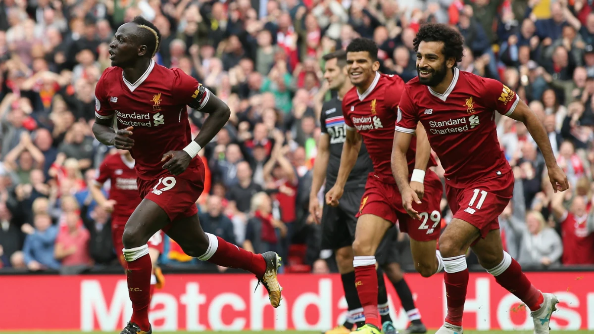 El Liverpool celebra un gol El Liverpool celebra un gol