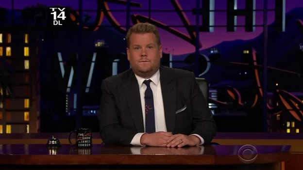 James Corden durante su afectuoso mensaje a las víctimas de Cataluña