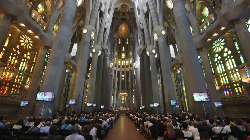 Vista general de la basílica de la Sagrada Familia