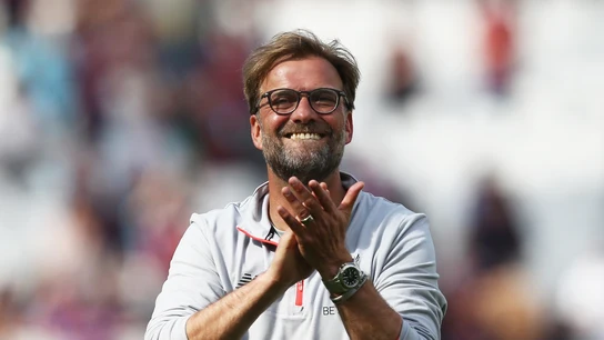 Klopp, sonriente después de un partido Klopp, sonriente después de un partido