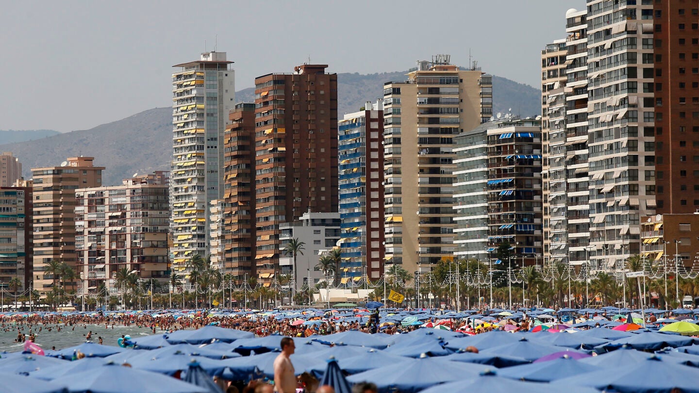 Vista de la playa de Levante de Benidorm