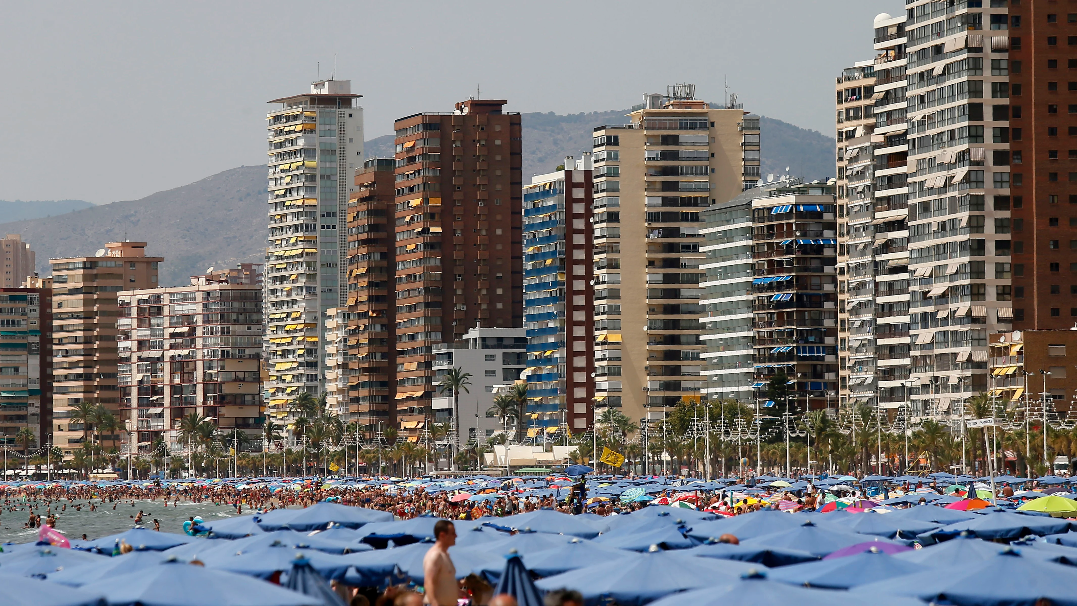 Vista de la playa de Levante de Benidorm