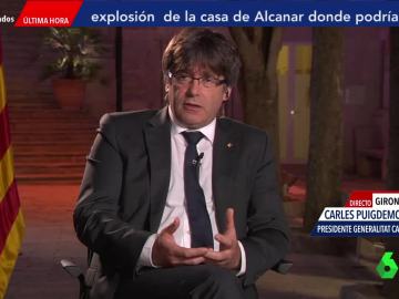El presidente de la Generalitat Carles Puigdemont en El Objetivo El presidente de la Generalitat Carles Puigdemont en El Objetivo