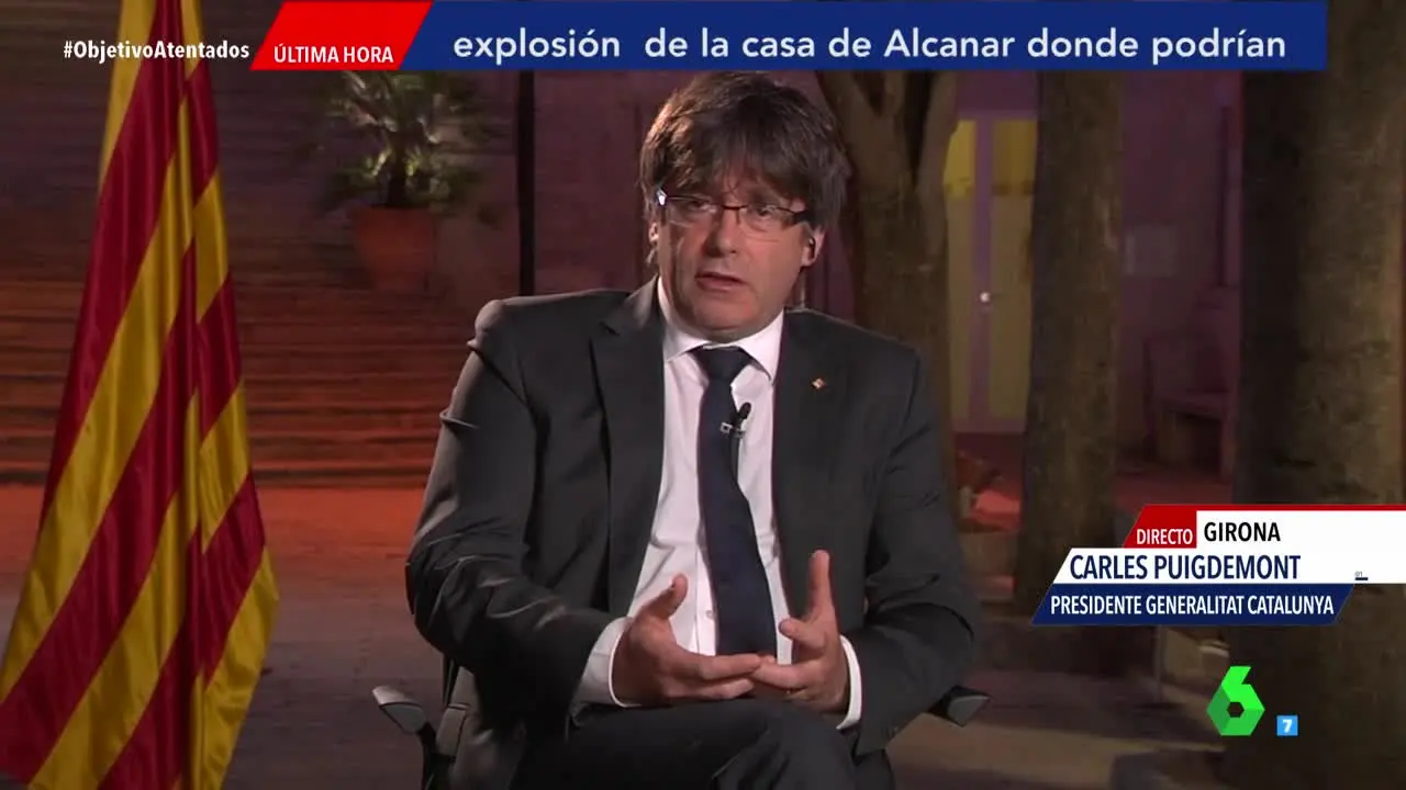 El presidente de la Generalitat Carles Puigdemont en El Objetivo