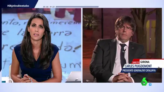 Ana Pastor entrevista en El Objetivo al presidente de la Generalitat Carles Puigdemont Ana Pastor entrevista en El Objetivo al presidente de la Generalitat Carles Puigdemont