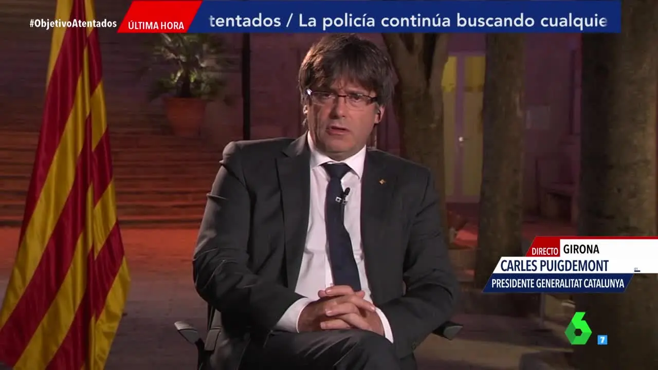 El presidente de la Generalitat Carles Puigdemont en El Objetivo