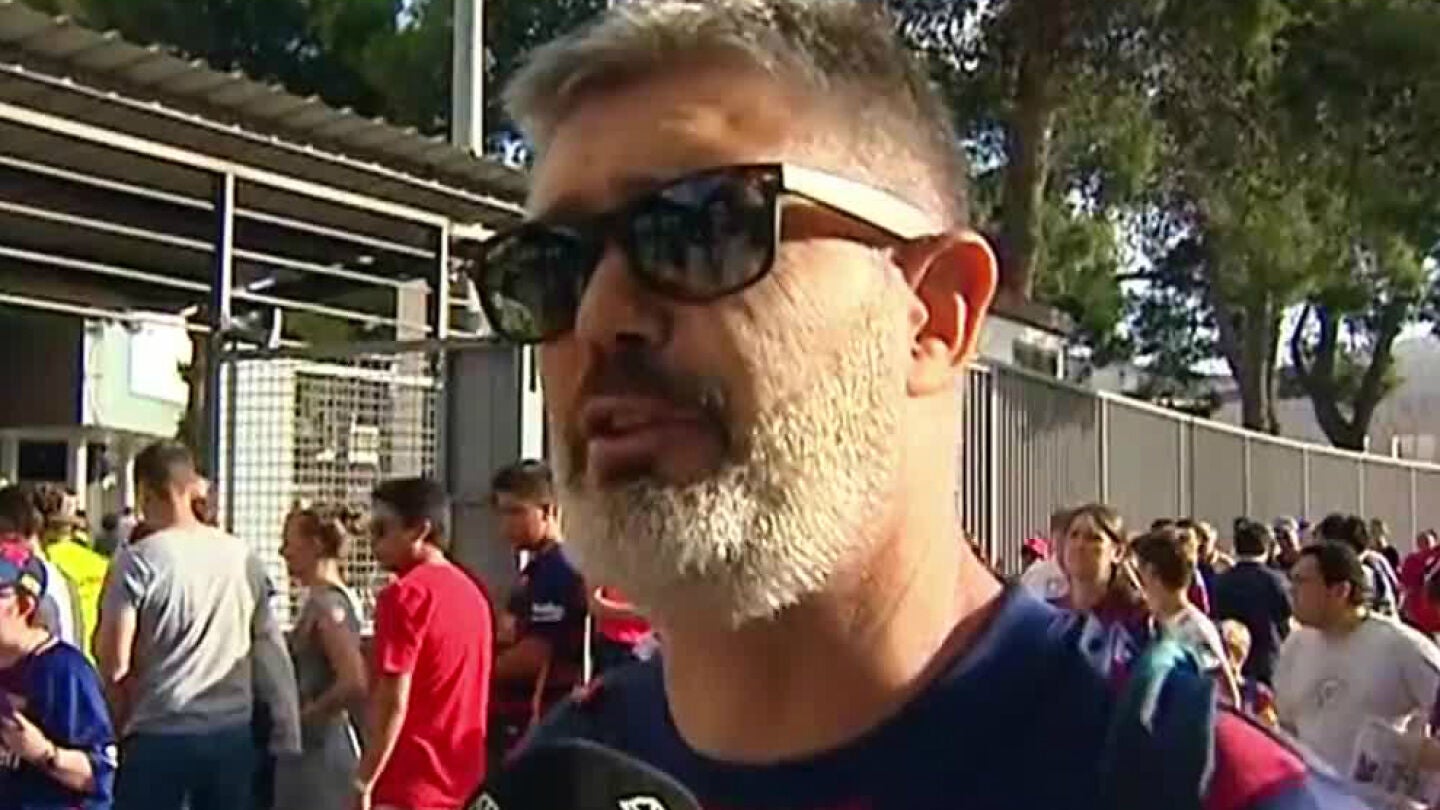 Aficionado del Bar&ccedil;a en el Camp Nou