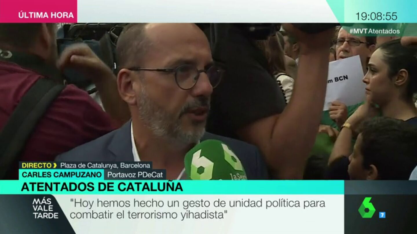 Campuzano, portavoz del PDCAT: "Hacemos un gesto de unidad pol&iacute;tica para combatir el terrorismo yihadista" 