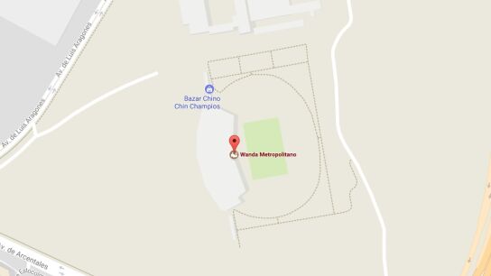 El 'troleo' en Google Maps al Wanda Metropolitano