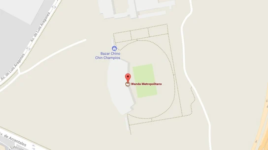 El 'troleo' en Google Maps al Wanda Metropolitano El 'troleo' en Google Maps al Wanda Metropolitano