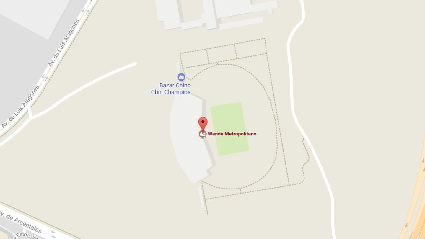 El 'troleo' en Google Maps al Wanda Metropolitano
