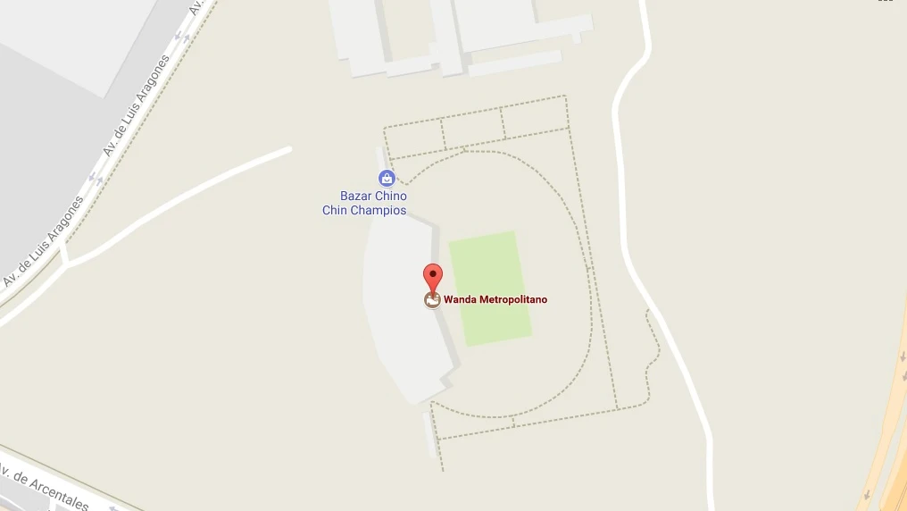 El 'troleo' en Google Maps al Wanda Metropolitano