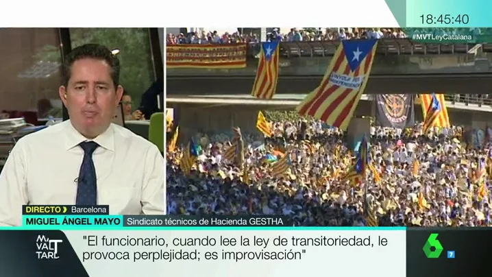 Coordinador del Sindicato de Técnicos de Hacienda en Cataluña sobre la Ley de Transitoriedad Coordinador del Sindicato de Técnicos de Hacienda en Cataluña sobre la Ley de Transitoriedad