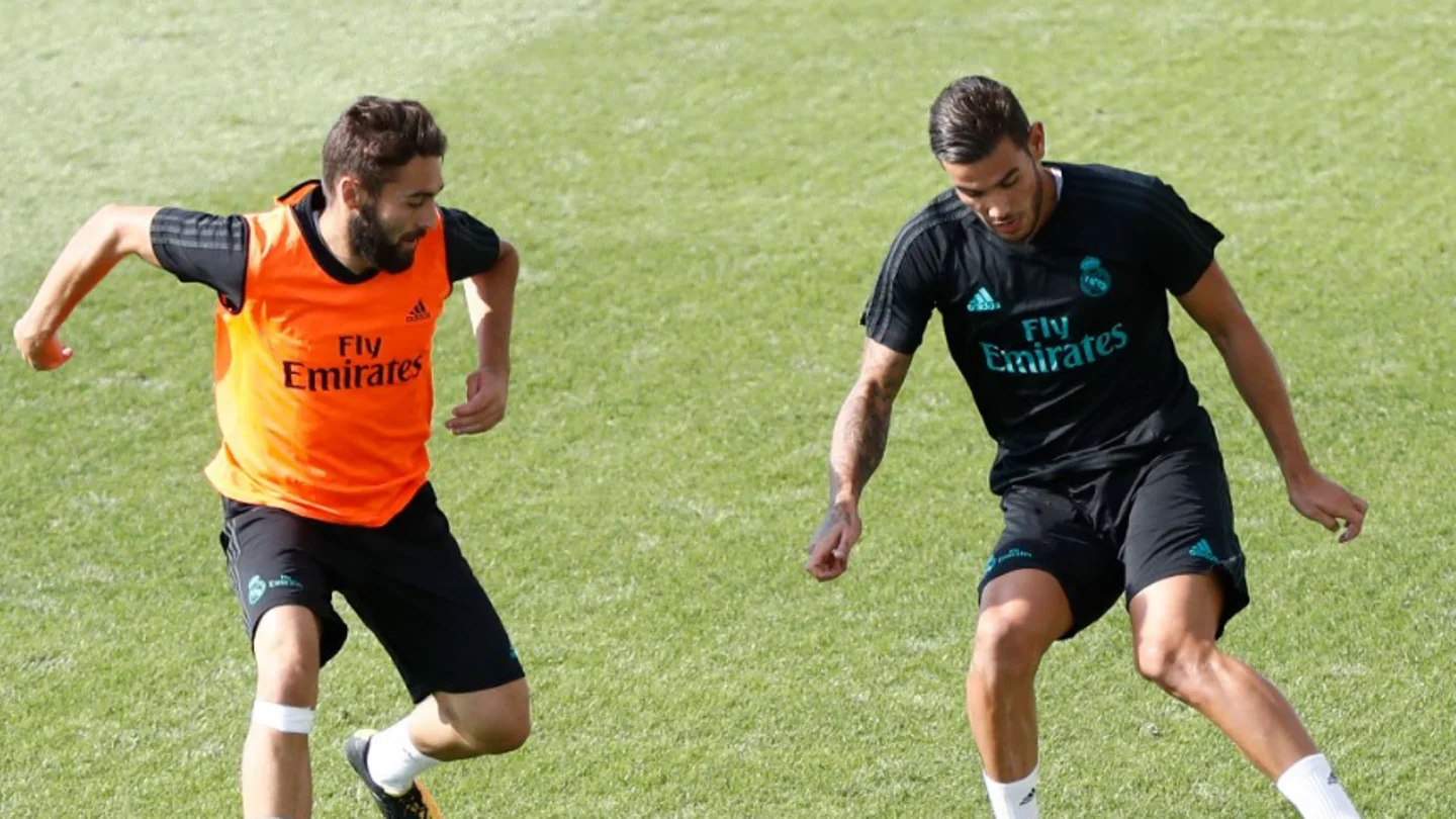 Theo Hernández, en un entrenamiento del Real Madrid. Theo Hernández, en un entrenamiento del Real Madrid.