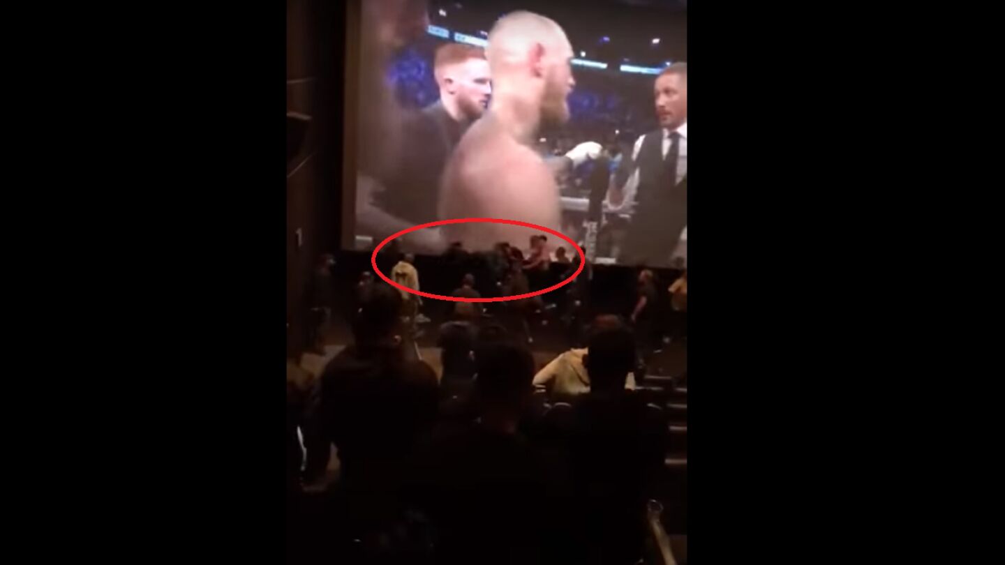 Pelea durante el Mayweather-McGregor