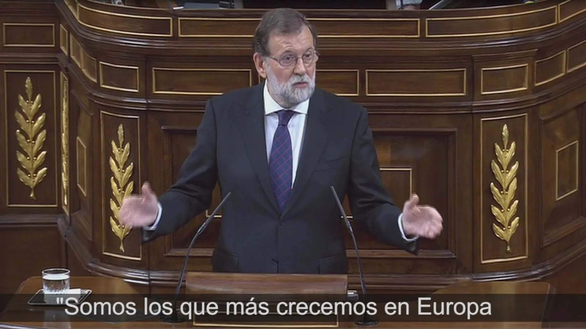 Rajoy interviene en el Congreso de los Diputados. 