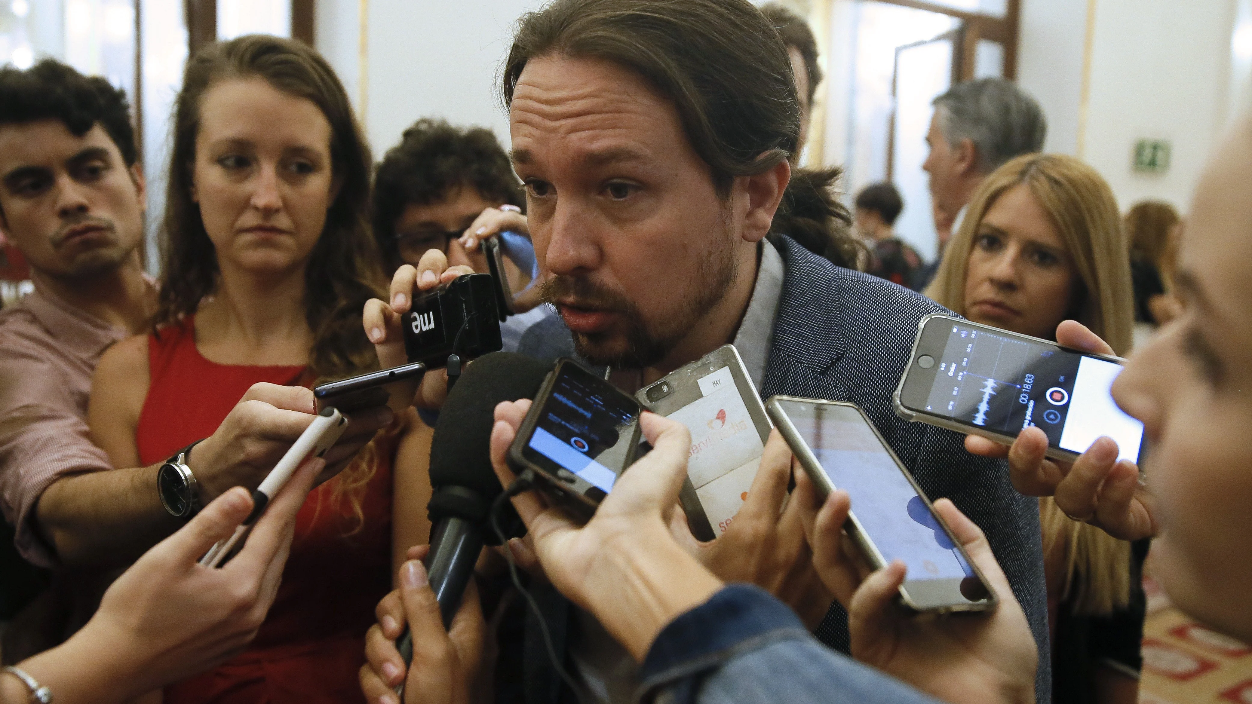 El líder de Podemos, Pablo Iglesias