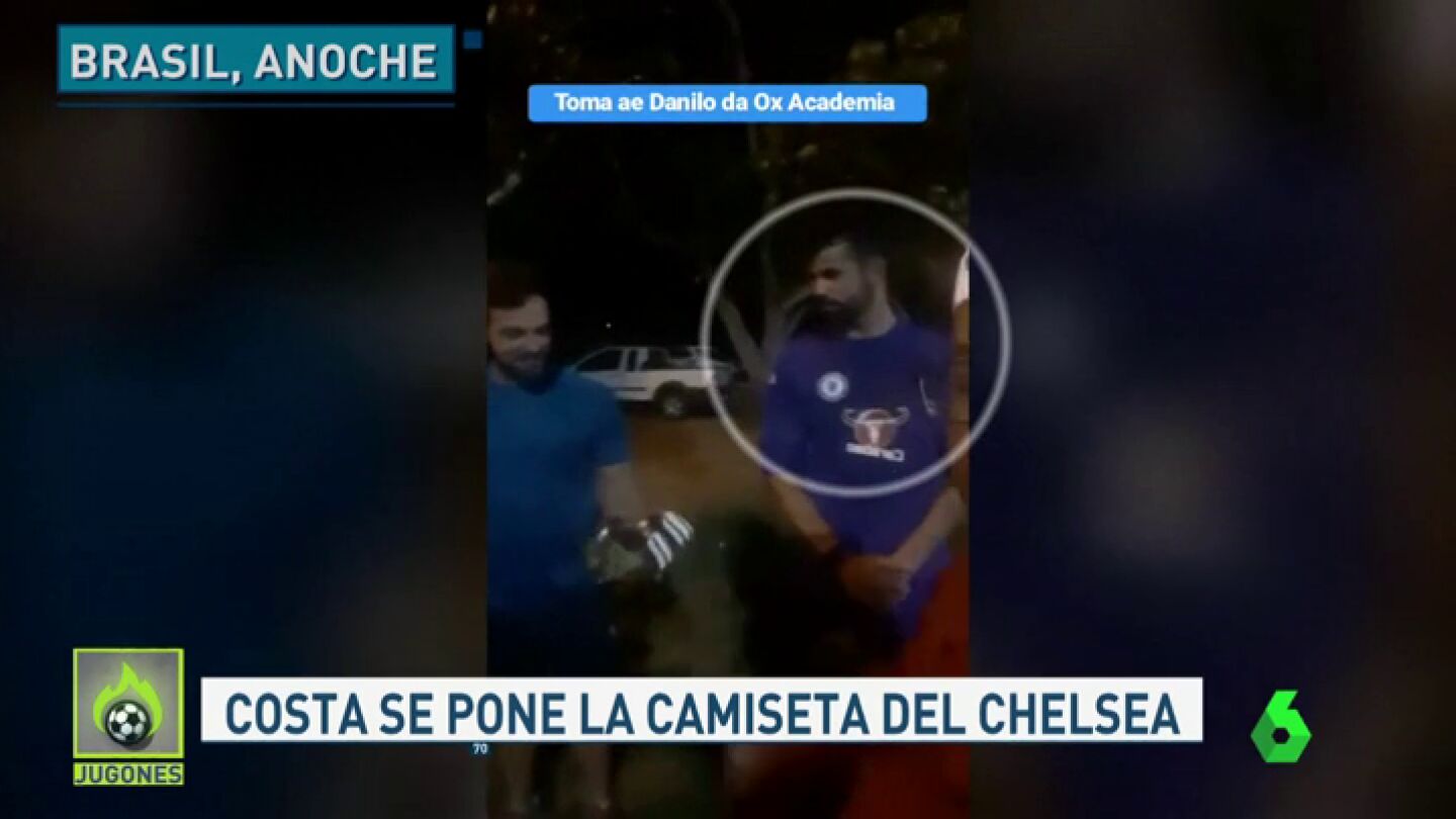 &iquest;Gui&ntilde;o de Diego Costa al Chelsea? El delantero aparece con la camiseta 'blue' en Brasil