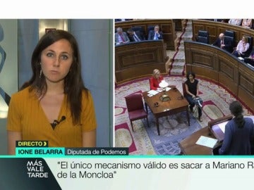 Belarra, diputada de Podemos, ve "bochornosa" la comparecencia de Rajoy: "Incumple el reglamento del Congreso, debe responder" Belarra, diputada de Podemos, ve "bochornosa" la comparecencia de Rajoy: "Incumple el reglamento del Congreso, debe responder"