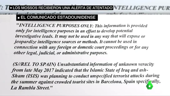 EEUU alertó en mayo a España de que Daesh planeaba atentar "específicamente en La Rambla" en verano EEUU alertó en mayo a España de que Daesh planeaba atentar "específicamente en La Rambla" en verano