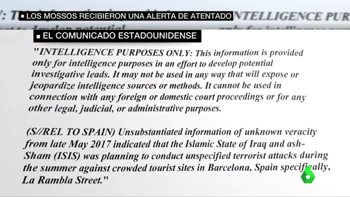 EEUU alertó en mayo a España de que Daesh planeaba atentar "específicamente en La Rambla" en verano EEUU alertó en mayo a España de que Daesh planeaba atentar "específicamente en La Rambla" en verano