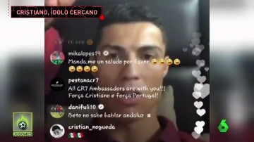Dos futbolistas del Real Madrid se cuelan en el directo de Cristiano
